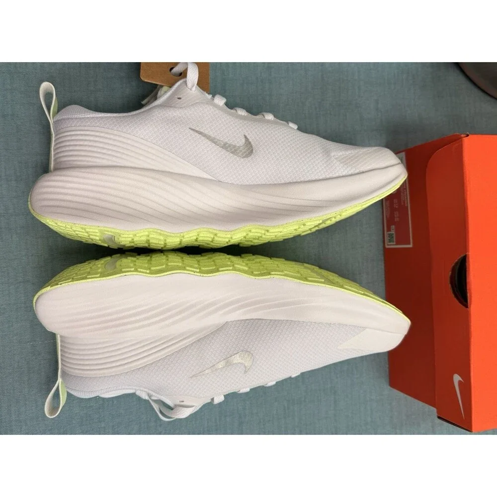 NIB Nike Promina Shoes Womens 10 White Metallic Silver Volt Neon FV6343-108